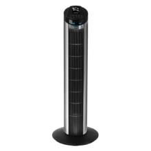 EnergySilence 890 Skyline. Ventilador de Torre Digital con Temporizador, 50 W, 30'' (76cm) de Altura, Oscilante, Motor de Cobre, 3 Velocidades, 3 Modos, Negro