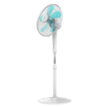 Ventilatore a piantana EnergySilence 530 Power Connected White. 5 pale da 12'' (30 cm) di diametro, 3 velocità, motore in rame, griglia rotante, telecomando, timer 2 h, 50 W