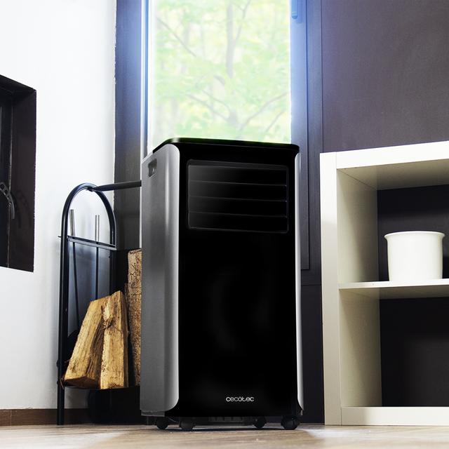 Climatiseur portatif EnergySilence Clima 9150 Heating. Grand débit d'air de 400 m³/h, 2270 frigories, ClimaCare 4 en 1, minuterie 24 h, classe d'efficacité énergétique A, noir.