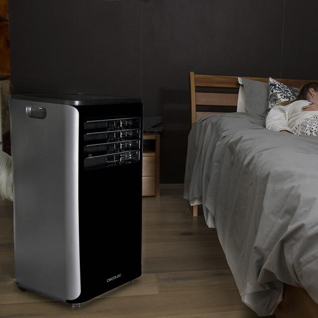 EnergySilence Clima 9150 Heating tragbare Klimaanlage Hoher Luftstrom 400 m³/h, 2270 Frigorien, ClimaCare 4 in 1, 24h Timer, Energieeffizienzklasse A, Schwarz