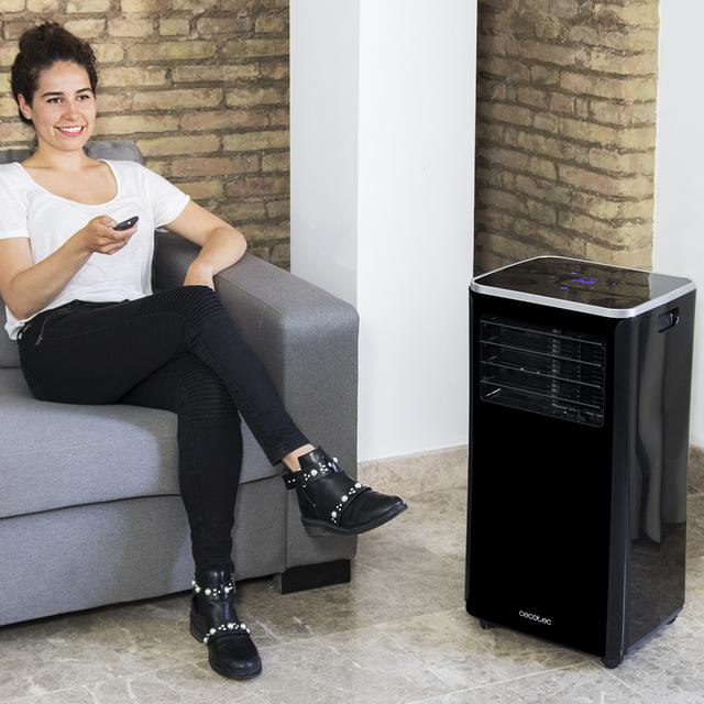 ForceClima Clima 9250 SmartHeating. Aire Acondicionado Portátil con Mando a Distancia Potente, 4 en 1, Frío y Calor, 9000 BTU, 350 m³/h, Pantalla Digital, Temporizador 24h