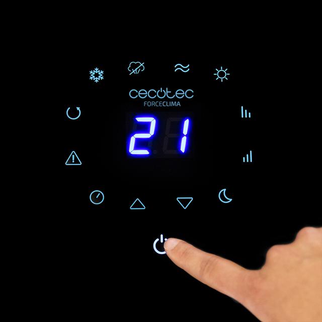 ForceClima Clima 9250 SmartHeating. Aire Acondicionado Portátil con Mando a Distancia Potente, 4 en 1, Frío y Calor, 9000 BTU, 350 m³/h, Pantalla Digital, Temporizador 24h