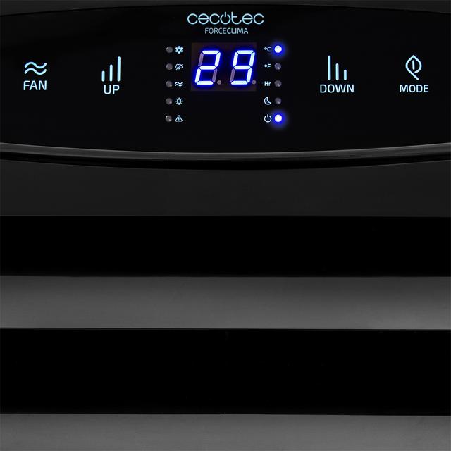 Condizionatore freddo-caldo, ForceClima 12250 SmartHeating. Portatile e potente 4 in 1. Ultrasilenzioso. 12000 BTU. 400 m³/h. Display Digitale Timer 24 Ore Telecomando.