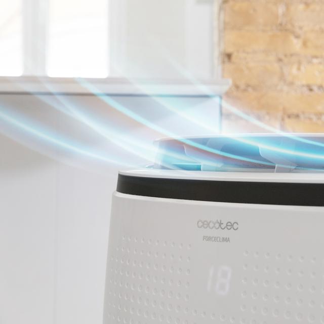 Climatiseur portatif Force Clima 14750 Cold&Warm Connected. 14000 BTU, pompe à chaleur, contrôle via Wi-Fi, écran LED, télécommande, 3 vitesses, 5 modes et minuterie