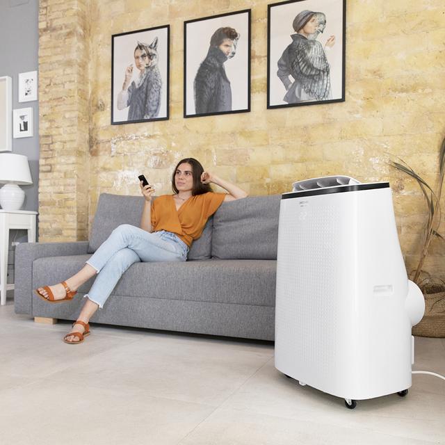 Climatiseur portatif Force Clima 14750 Cold&Warm Connected. 14000 BTU, pompe à chaleur, contrôle via Wi-Fi, écran LED, télécommande, 3 vitesses, 5 modes et minuterie