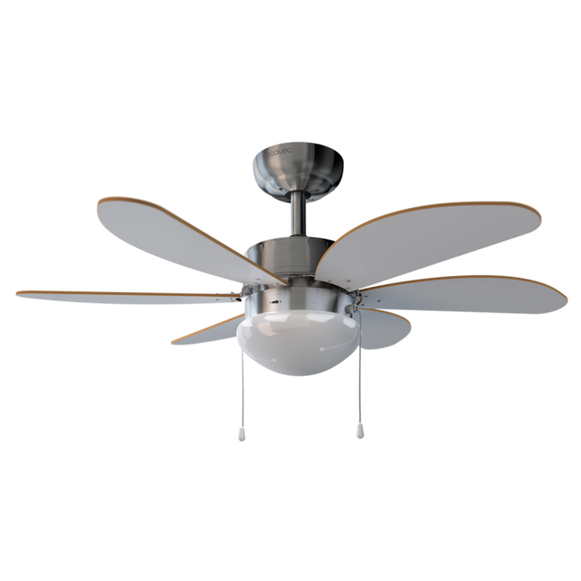 Ventilatore da soffitto EnergySilence Aero 350. 81 cm di diametro, luce, 6 pale reversibili, 3 velocità e funzione inverno, 50 W