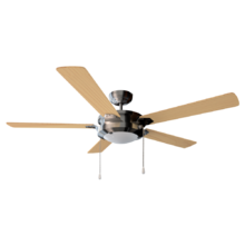 Ventilateur de plafond EnergySilence Aero 540. Avec 132 cm de diamètre, 5 pales réversibles, 3 vitesses, fonction Hiver noyer et 60 W.
