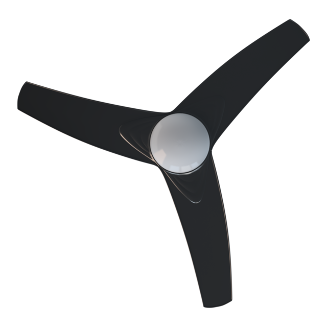 Deckenventilator EnergySilence Aero 470 Fernbedienung, 106 cm Durchmesser, 3 Flügeln, 3 Geschwindigkeiten, Winterfunktion, schwarz, 55 Watt