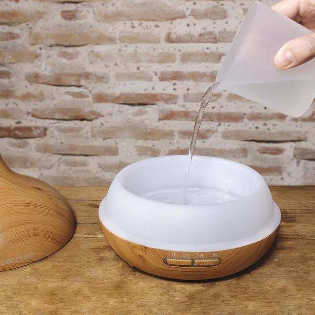 Pure Aroma 300 Yang Humidificador ultrassónico e difusor de aroma com temporizador de10 W, 300 ml, Temporizador até 6 horas, 7 cores LED, Função Aromaterapia, Ultrassilencioso