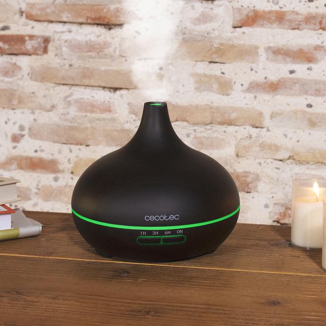 Pure Aroma 300 Yin. Umidificatore ultrasonico e diffusore di aroma da 300 ml Timer fino a 10 ore. 7 colori LED. Funzione aromaterapia. Ultrasilenzioso.