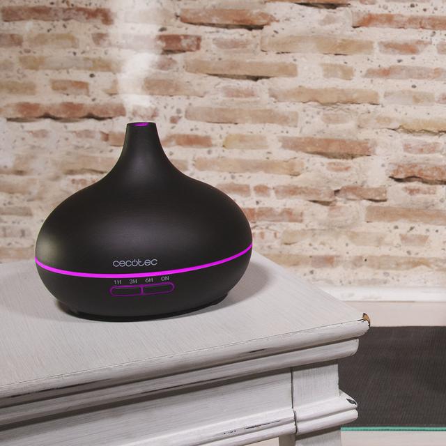 Pure Aroma 300 Yin. Umidificatore ultrasonico e diffusore di aroma da 300 ml Timer fino a 10 ore. 7 colori LED. Funzione aromaterapia. Ultrasilenzioso.