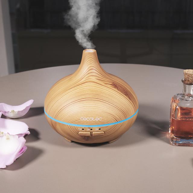 Pure Aroma 150 Yang Humidificateur ultrasonique et diffuseur d’arôme 150 ml. Minuterie 3 heures. 7 couleurs LED. Fonction Aromathérapie. Ultrasilencieux.