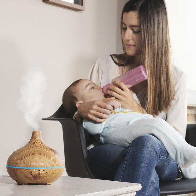 Pure Aroma 150 Yang Humidificador ultrassónico e difusor de aroma com capacidade de 150 ml,Temporizador até 3 horas, 7 cores LED, Função Aromaterapia, Ultrassilencioso