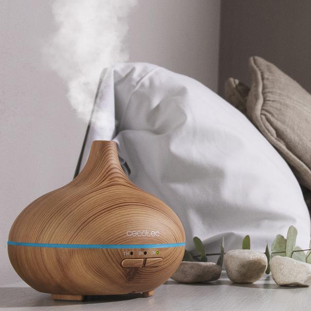 Pure Aroma 150 Yang Humidificateur ultrasonique et diffuseur d’arôme 150 ml. Minuterie 3 heures. 7 couleurs LED. Fonction Aromathérapie. Ultrasilencieux.