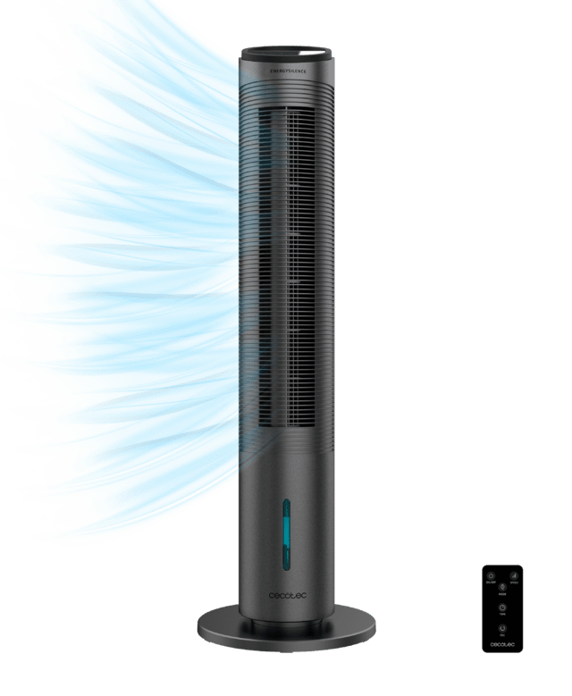 EnergySilence 1999 Cool Tower Smart - Climatizador Evaporativo, Potencia 60 W, Depósito E xtraíble de 2 L, 3 Velocidades y 3 Modos con Oscilación.
