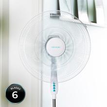 Ventilatore EnergySilence 600 Max Flow. 18 pollici (45 cm), 6 pale, 70 W di potenza, motore in rame, 3 velocità, oscillazione 75º, altezza regolabile