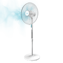 Ventilatore EnergySilence 600 Max Flow. 18 pollici (45 cm), 6 pale, 70 W di potenza, motore in rame, 3 velocità, oscillazione 75º, altezza regolabile