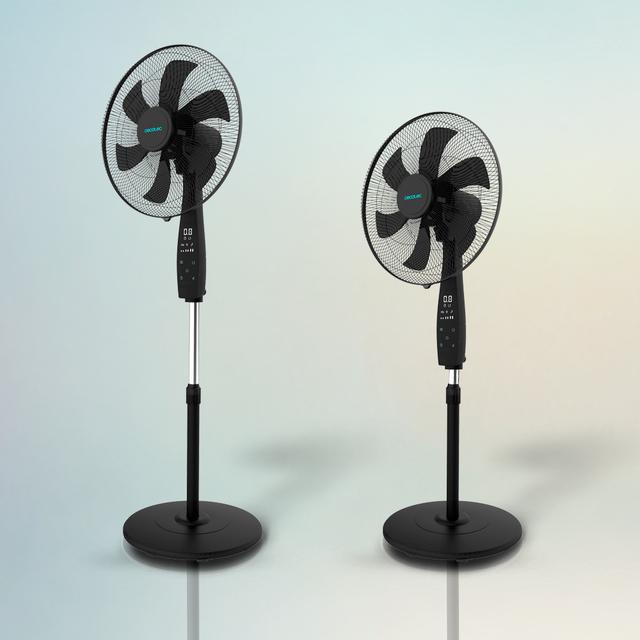 Ventilatore Energy Silence 620 MAX Flow Smart. 18 pollici (45 cm), 6 pale, 70 W potenza, motore in rame, 3 velocità, oscillazione 75º, altezza regolabile, timer, telecomando