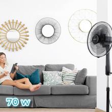 Ventilatore Energy Silence 620 MAX Flow Smart. 18 pollici (45 cm), 6 pale, 70 W potenza, motore in rame, 3 velocità, oscillazione 75º, altezza regolabile, timer, telecomando