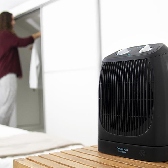 Stufa elettrica da bagno a basso consumo Ready Warm 9550 Force Rotate. Oscillazione, 200 W, termostato regolabile, 3 modalità, protezione surriscaldamento e anti ribaltamento, silenziosa, 15 m2