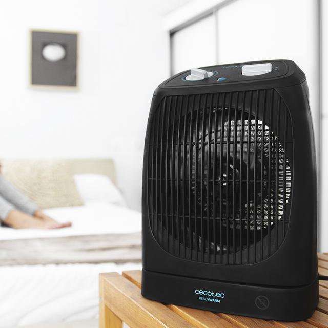 Stufa elettrica da bagno a basso consumo Ready Warm 9550 Force Rotate. Oscillazione, 200 W, termostato regolabile, 3 modalità, protezione surriscaldamento e anti ribaltamento, silenziosa, 15 m2