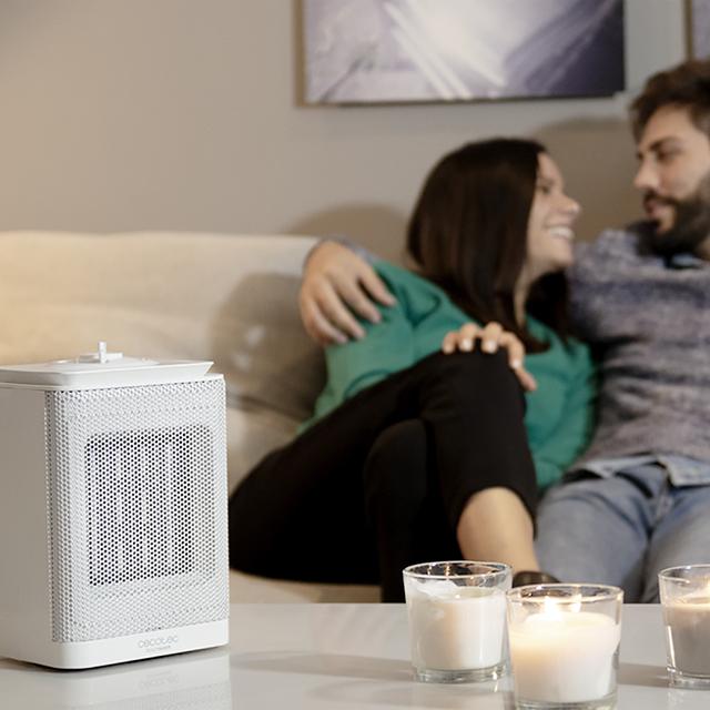 Chauffage en céramique Ready Warm 6150 Ceramic Rotate Style. Oscillant, avec 1500 W, thermostat réglable, 3 modes, protection contre la surchauffe et le renversement, silencieux et jusqu'à 25 m² de surface couverte