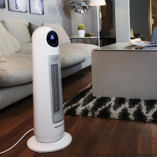 Ready Warm 10100 Smart Ceramic de diseño con 2200 W, mando a distancia, pantalla digital y 3 modos con termostato regulable.