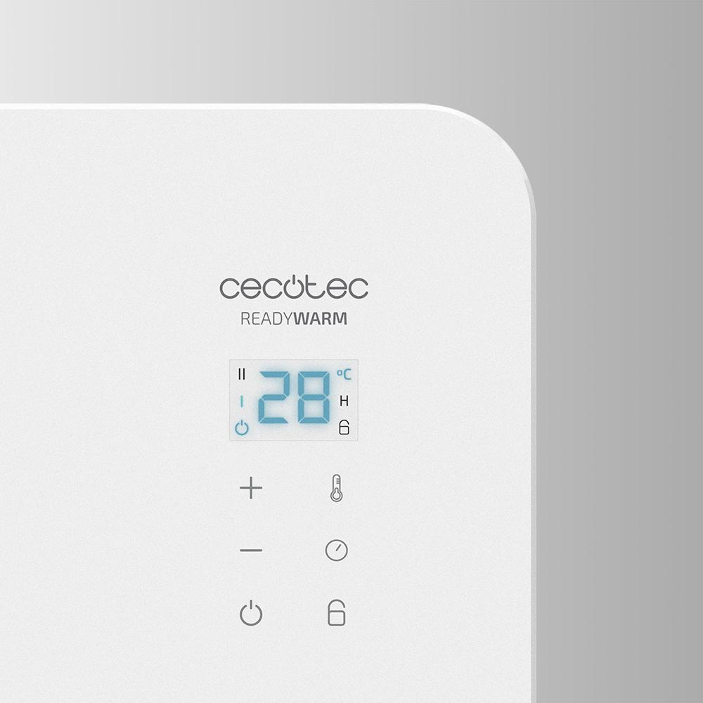 Ready Warm 6700 Crystal Connection Glasheizkörper. WiFi-Steuerung, einstellbarer Thermostat, Timer, Bodenständer, geeignet für Badezimmer (IP24), geräuschlos, 1500 W