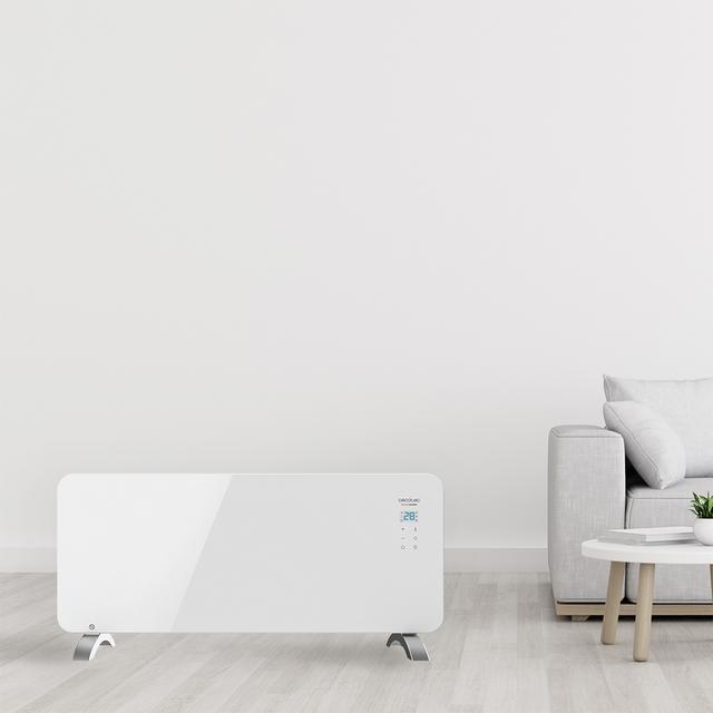 Ready Warm 6750 Crystal Connection Convector de 2000 W con placa de cristal y Wi-Fi.