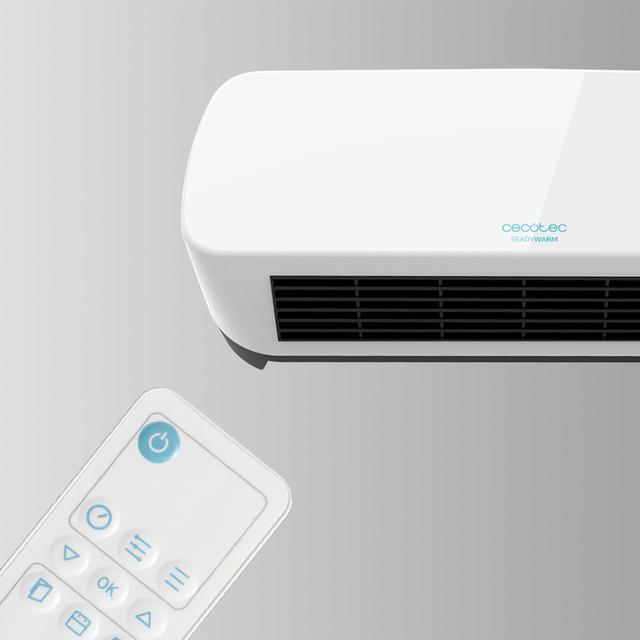 Aquecedor Elétrico de Baixo consumo Cerâmico Ready Warm 5200 Box Ceramic. 2000 W, ecrã digital, IPX2, temporizador, 3 modos, proteção contra sobreaquecimento, controlo remoto