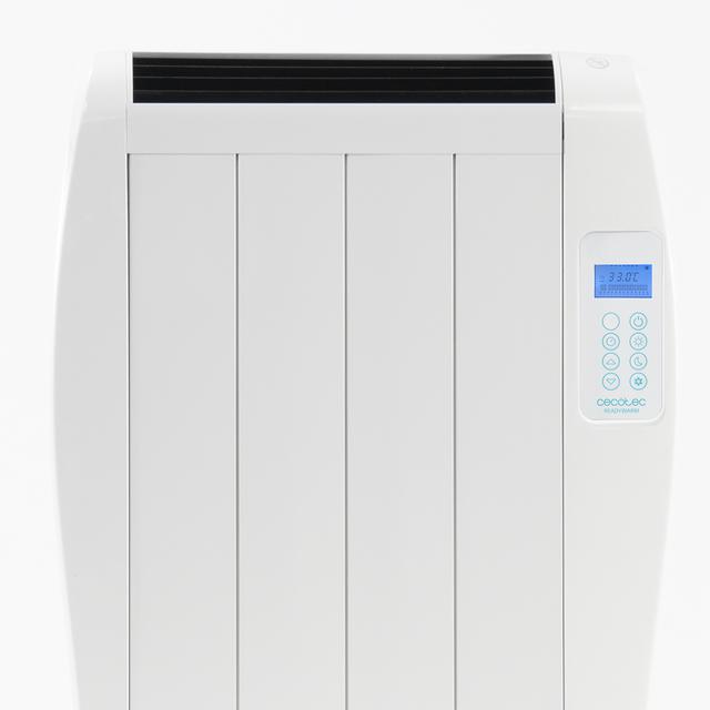 Radiatore elettrico a basso consumo Ready Warm 800 Thermal da 4 elementi, 600 W, da parete o a piantana, 3 modalità, timer, telecomando, display LED, protezione surriscandamento, ultrafino