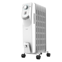 Radiatore ad Olio Ready Warm 5750 Space 360º White, 7 moduli, basso consumo, 1500 W, 3 livelli di potenza, protezione contro il surriscaldamento e anti ribaltamento, ruote, 18 m2