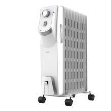 Radiateur bain d’huile Ready Warm 5800 Space 360º White. 9 éléments, faible consommation, 2000 W, 3 niveaux de puissance, protection contre la surchauffe et le renversement, roues, 20 m²