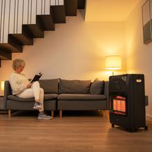 Ready Warm 4000 Slim Fold Estufa de gas con una potencia de hasta 4,2 kW, triple sistema de seguridad y bombona de gas con 15 kg de capacidad.