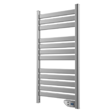 Ready Warm 9050 Twin Towel Inox energieeffizienter Badheizkörper Handtuchtrockner 500 W, IP24 2 Modi, Timer, LED-Anzeige, modernes Design, Installationskit