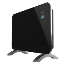 ReadyWarm 6670 Crystal Connection Aquecedor Elétrico Baixo Consumo com Wi-Fi, 1000 W, Termostato ajustável, temporizador, Suporte de pé, Proteção contra sobreaquecimento, Silencioso, Preto