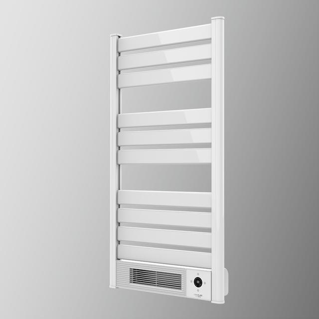 Ready Warm 9770 Ceramic Towel White energieeffizienter Badheizkörper Eingebautes Keramik-Heizgerät, 2000 W, LED-Anzeige, Fernbedienung, Timer, IPX1, Temperatureinstellung