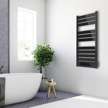 Ready Warm 9770 Ceramic Towel Black energieeffizienter Badheizkörper Eingebautes Keramik-Heizgerät, 2000 W, LED-Anzeige, Fernbedienung, Timer, IPX1, Temperatureinstellung