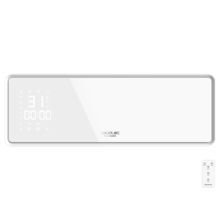 Ready Warm 5300 PowerBox Ceramic Heizlüfter Halogenbad für Wand 2000W, LED-Anzeige, 2 Leistungsstufen und 3 Betriebsstufen, Oszillation, IP22, Timer, Fernbedienung, Montagekit