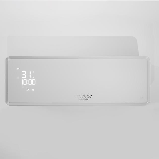 Stufa da bagno da parete Ready Warm 5300 PowerBox Ceramic 2000 W, display LED; 2 livelli di potenza e 3 di funzionamento, oscillazione, IP22, timer, telecomando, kit di montaggio