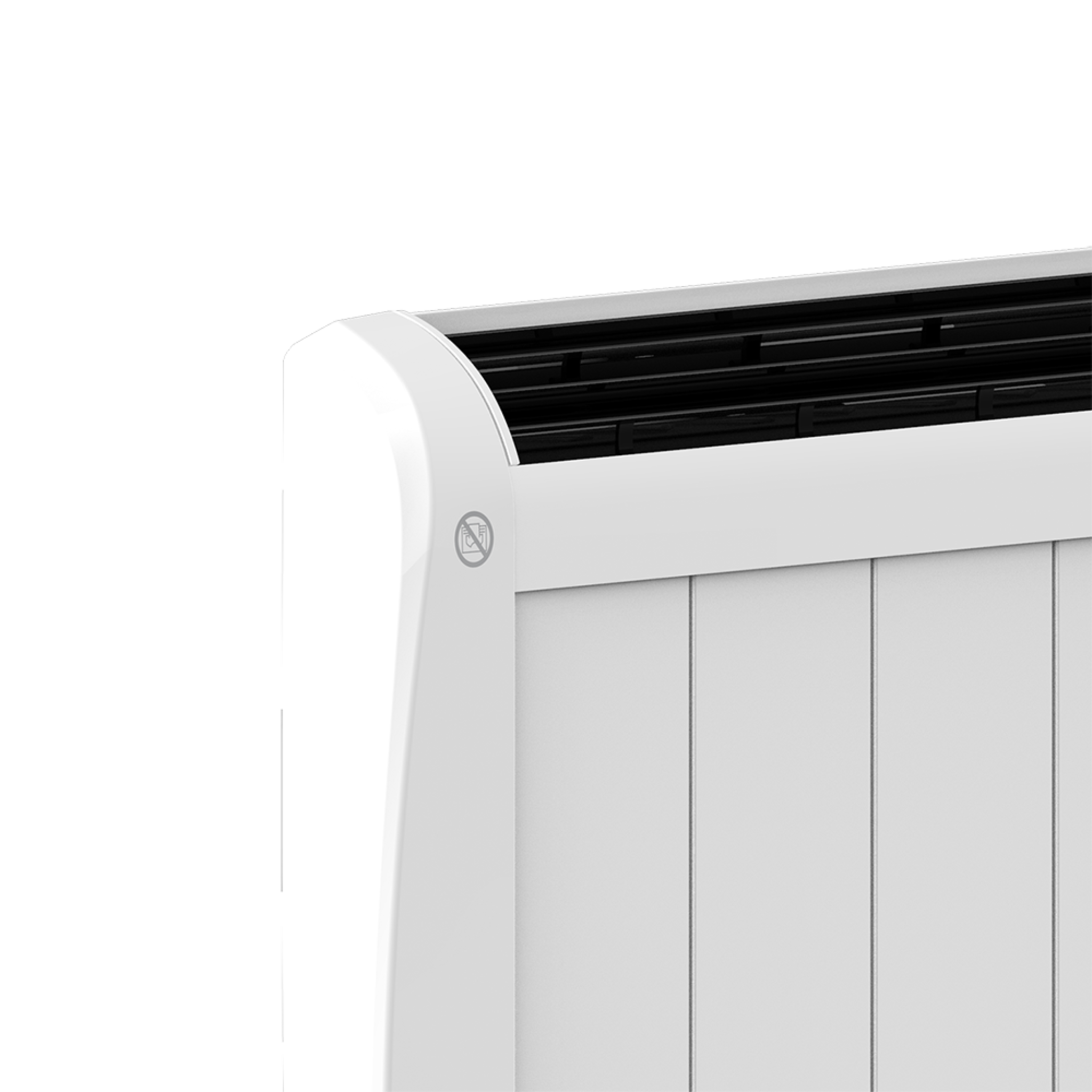 Radiateur électrique à faible consommation Ready Warm 1200 Thermal Connected. Avec 6 éléments, 900 W, mural ou sur pied, 3 modes, minuterie, télécommande, écran LED, contrôle via Wi-Fi, ultra-fin