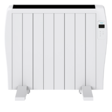 Radiateur électrique à faible consommation Ready Warm 1800 Thermal Connected. Avec 8 éléments, 1200 W, mural ou sur pied, 3 modes, minuterie, télécommande, écran LED, contrôle via Wi-Fi, ultra-fin