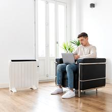 Ready Warm 1800 Thermal Connected energieeffizientes Heizgerät 8 Elemente, 1200 W, Wand- oder Bodenaufstellung, Timer, Fernbedienung, LED-Anzeige, Wifi-Steuerung, ultradünn