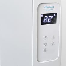 Ready Warm 2500 Thermal Connected. Radiador Eléctrico Bajo Consumo con 12 Elementos, 2000 W, De pared o pie, 3 Modos, Temporizador, Mando a Distancia, Pantalla LCD, Control por Wifi, Ultrafino