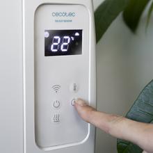 Ready Warm 2500 Thermal Connected. Aquecedor elétrico de Baixo Consumo com 12 Elementos, 2000 W, de Parede ou de Pé, 3 Modos, Temporizador, Controlo remoto, Ecrã LCD, Controlo por Wifi, Ultra Fino