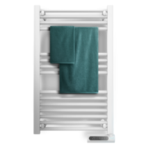 Ready Warm 9100 Smart Towel White de fluido con 500, pantalla LED, control táctil, programador semanal, 3 modos, temperatura seleccionable, y máxima seguridad con IP24.