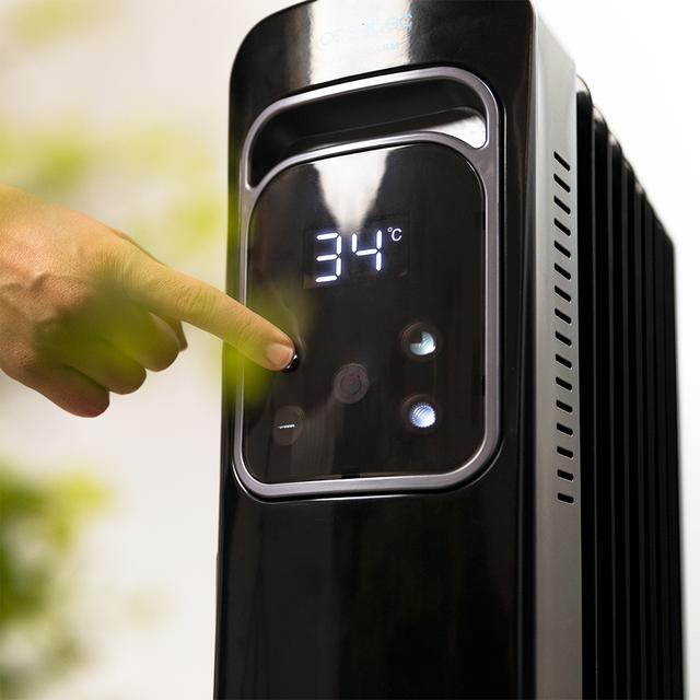 ReadyWarm 7000 Touch Black De 7 Elementos Con 1500 W, Pantalla Lcd, Control Táctil, 3 Modos, Temporizador, Máximo Confort Y Seguridad.