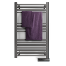 Sèche-serviettes électrique à inertie fluide Ready Warm 9100 Smart Towel Steel. 500 W, écran LED, contrôle tactile, minuterie, 3 modes de fonctionnement et 2 systèmes de sécurité. Utilisation idéale pour les salles de bain.