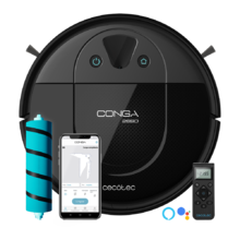 Conga 2690 robot aspirateur et nettoie-sols, iTech Camera 360, il nettoie le sol, aspire et balaie en même temps, application avec carte, nettoyage En un point par zones et zone restreinte, 2700 Pa, Alexa et Google Assistant