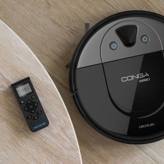 Conga 2690 robot aspirateur et nettoie-sols, iTech Camera 360, il nettoie le sol, aspire et balaie en même temps, application avec carte, nettoyage En un point par zones et zone restreinte, 2700 Pa, Alexa et Google Assistant